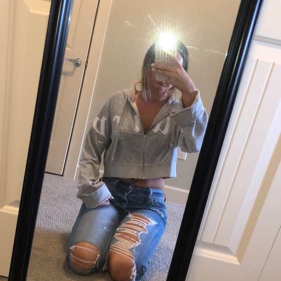 Urban Outfitters Tops - ✨Cropped zip up juicy couture hoodie